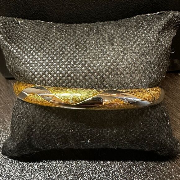 Gold filigree and sterling silver bangle bracelet! - Picture 7 of 10